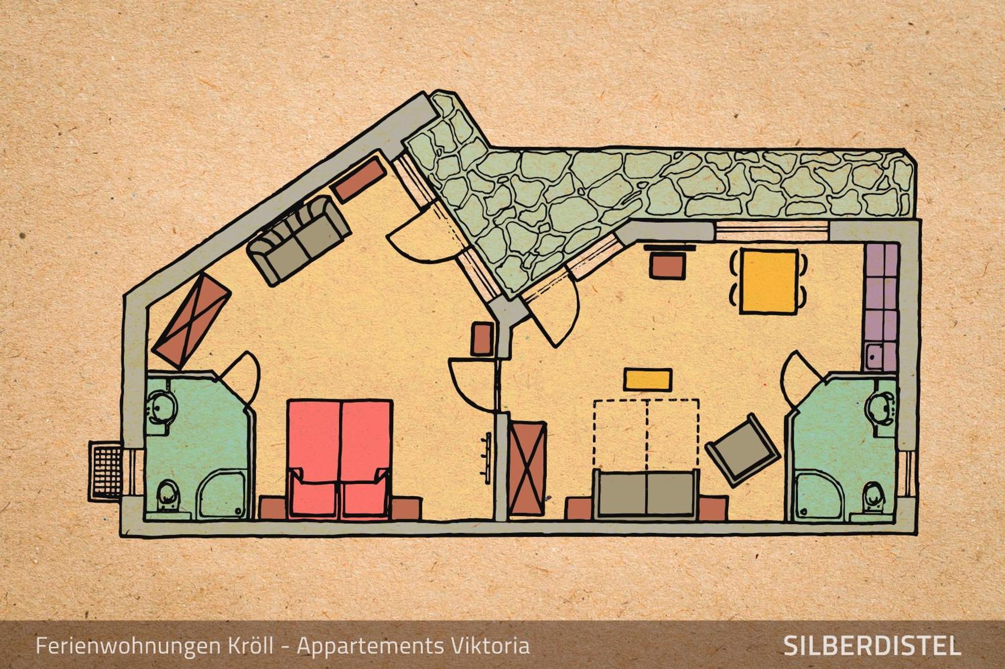 Ferienwohnungen Kroll - Appartements Viktoria Und Landhaus Maria Mayrhofen Ruang foto